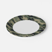 緑のカモフラージュ。迷彩柄 ペーパープレート (アングル)