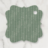 緑のカラフルクリスマスファンシースクエアギフトラベル フェイバータグ (裏面)