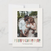 緑のカラフルクリスマス縦独身の写真 シーズンカード (正面)