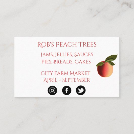 緑のカラフル水彩の名刺の桃 名刺 (裏面)