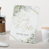 緑のカードとギフトのパーティーサイン 台座サイン (インサイチュ)