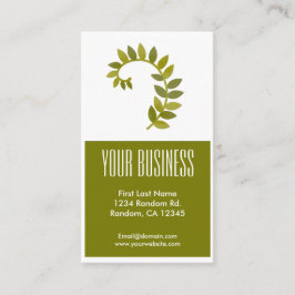 緑のカールした離れビジネスカードのカスタマイズ 名刺