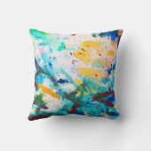 緑のカ芸術的ンバ。紫のカッコいいイラストレーション。または クッション (裏面)