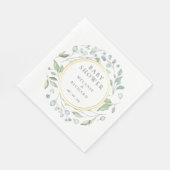 緑のガーランドカップル赤ちゃんシャワー/散水 スタンダードランチョンナプキン (角)