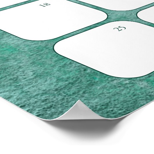 緑のキツネ赤ちゃんシャワー期日を推測 ポスター (角)