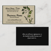 緑のキヅタスクロール装飾的なD7 -名刺 名刺 (正面/裏面)