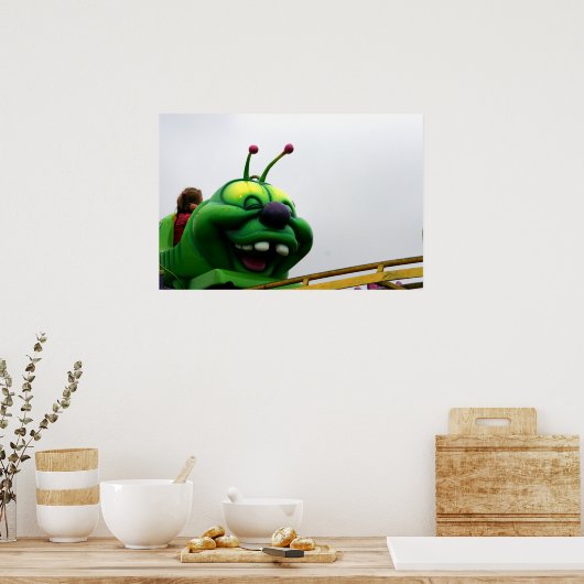 緑のキャタピラおっちょこちょいののフェアライドイメージ ポスター (キッチン)
