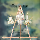 緑のキャンドル少年バプテスマ歓迎サイン アクリルサイン (ニュートラル)