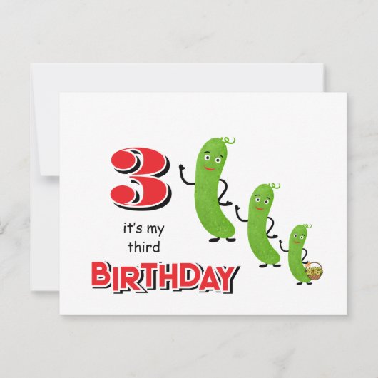 緑のキュウリ 招待状 (正面)