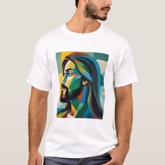 緑のキュビズムのイエス 6 Tシャツ