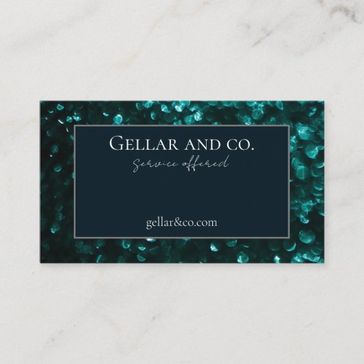 緑のキラキラの名刺 名刺 (正面)