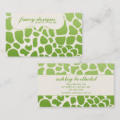 緑のキリンのプリント 名刺 (正面/裏面)