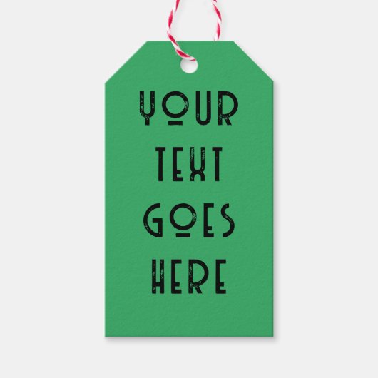 緑のギフトラベル変更テキストはこちらギフトラベル ギフトタグ (正面)