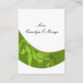 緑のギフト登録カード エンクロージャーカード (裏面)