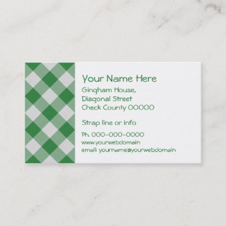 緑のギンガムの名刺 名刺
