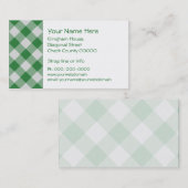 緑のギンガムの名刺 名刺 (正面/裏面)