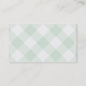 緑のギンガムの名刺 名刺 (裏面)