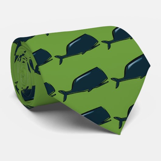 緑のクジラ ネクタイ (ロール)