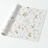 緑のクマ男女兼用フローラベビーシャワーW ラッピングペーパー (アンロールド)