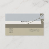 緑のクラシックでエレガントな自然の鉛は縞で飾ります 名刺 (裏面)