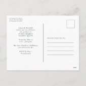 緑のクラシック写真卒業招待状 シーズンポストカード (裏面)