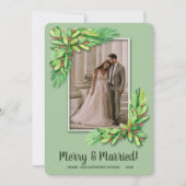 緑のクリスマスの写真 シーズンカード (正面)