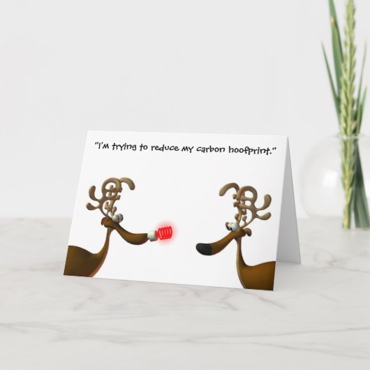 緑のクリスマスの夢を見ること シーズンカード (正面)