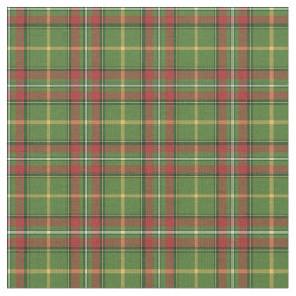 緑のクリスマスの格子縞 ファブリック