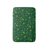 緑のクリスマスの要素のポプリ バスマット (正面縦)