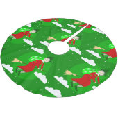 緑のクリスマスウィッチbefana broomrider spookmas ブラッシュドポリエステルツリースカート (アングル)