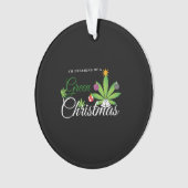 緑のクリスマスウィードシャツ オーナメント (正面)