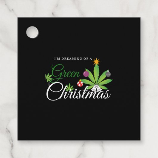 緑のクリスマスウィードシャツ フェイバータグ (正面)