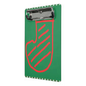 緑のクリスマスストッキング ミニクリップボード (アングル2)