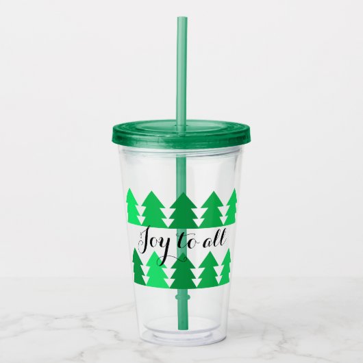 緑のクリスマスツリーが楽しめる、かわいい列|過去記事 アクリルタンブラー (正面)