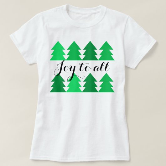緑のクリスマスツリーが楽しめる、かわいい列|過去記事 Tシャツ (デザイン正面)
