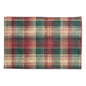 緑のクリスマスツリーズウォーターグランジ色マルーン 枕カバー (裏面-左)