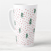 緑のクリスマスツリー カフェラテマグ (左アングル)