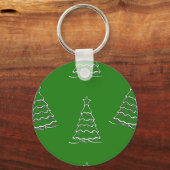 緑のクリスマスツリー キーホルダー (正面)