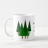 緑のクリスマスツリー コーヒーマグカップ (左)