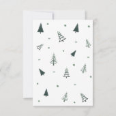 緑のクリスマスツリー フラット グリーティング カード (裏面)