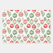 緑のクリスマスツリー ラッピングペーパーシート (正面3)