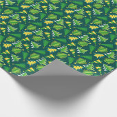 緑のクリスマスツリー ラッピングペーパー (角)