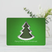 緑のクリスマスツリー、両面フォトカード シーズンカード (スタンド正面)