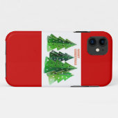 緑のクリスマスツリー Case-Mate iPhoneケース (裏面(横))