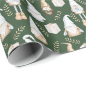 緑のクリスマスノーム ラッピングペーパー (ロールコーナー)
