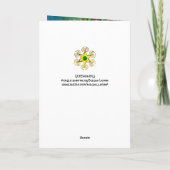 緑のクリスマスフェアリーと金ゴールドフローラの輝き シーズンカード (裏面)