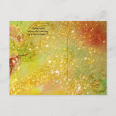 緑のクリスマスフェアリーと金ゴールドフローラの輝き シーズンポストカード (裏面)