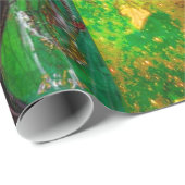 緑のクリスマスフェアリー、金ゴールドの輝き、フローラの渦巻き ラッピングペーパー (ロールコーナー)