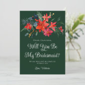 緑のクリスマスフローラは私の花嫁になる 招待状 (スタンド正面)