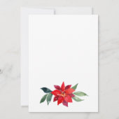 緑のクリスマスフローラは私の花嫁になる 招待状 (裏面)